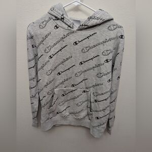 Champion All-Over Logo Gray Men's Sweater